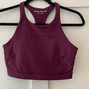 Outdoor voices high neck sports bra